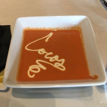 Coco's Bistro - Tomato bisque- excellent! I love that the put there name in it! - New American Near Me - Dayton, Ohio