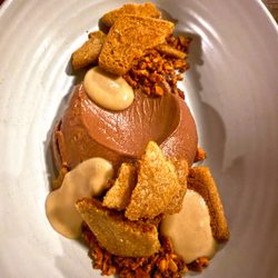 The Laurel - Vegan Chocolate Mousse Valrhona chocolate, fried peanuts, shortbread cookie, peanut butter sauce (Photo by: Deanna Troy Travels)