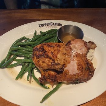 Copper Canyon Grill - Fryer Roasted Chicken with green beans and mashed potatoes - American Near Me - Lanham, Maryland Copper Canyon Grill - Fryer Roasted Chicken with green beans and mashed potatoes - American Near Me - Lanham, Maryland