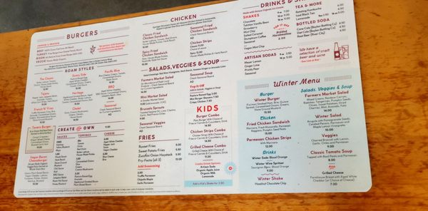 Menu photo 4 Roam Artisan Burgers San Ramon, CA
