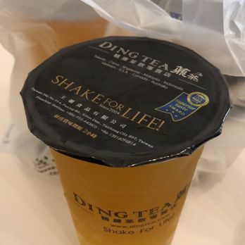Ding Tea Duluth - Large Jasmine Green Tea with Crystal Boba - 70% Sugar, No Ice - Coffee & Tea Near Me - Duluth, Georgia