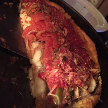 Pizzeria Due - Some close up action of the Numero Uno, maybe a tad heavy on the sausage near the crust, but super filling! - Pizza Near Me - Chicago, Illinois