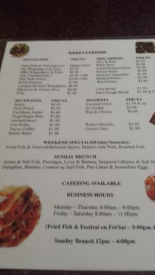 Menu photo 7 Mama's Paradise Restaurant Duluth, GA