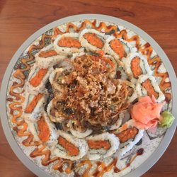 Bua Thai & Sushi - Volcano roll (beware they put salmon skin in the baked topping)  YUCK!