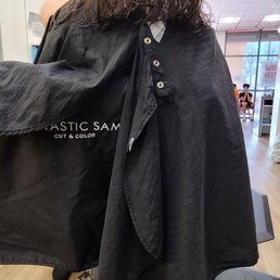 My daughter getting her haircut