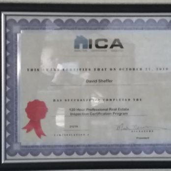 Sheffer Inspection Services - ICA - Inspection Certificate Associates #21219 Professional Real Estate Inspection Program Certification - Home Inspectors Near Me Sheffer Inspection Services - ICA - Inspection Certificate Associates #21219 Professional Real Estate Inspection Program Certification - Home Inspectors Near Me