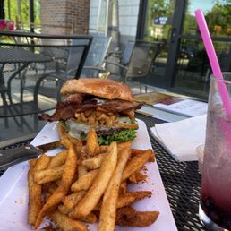 Burger and fries