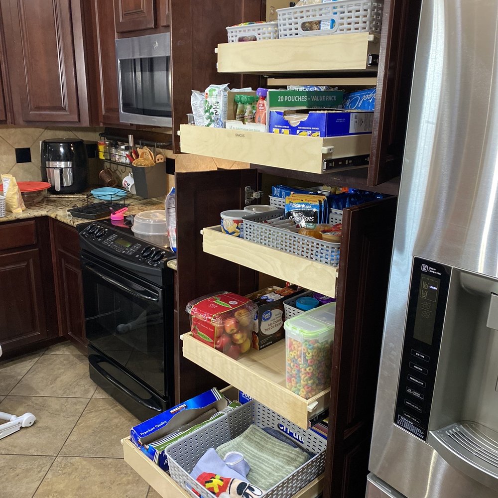 Pull Out Shelves By Shelf Theory - We went from a mess to completely organized. - Cabinetry Near Me - Phoenix, Arizona Pull Out Shelves By Shelf Theory - We went from a mess to completely organized. - Cabinetry Near Me - Phoenix, Arizona