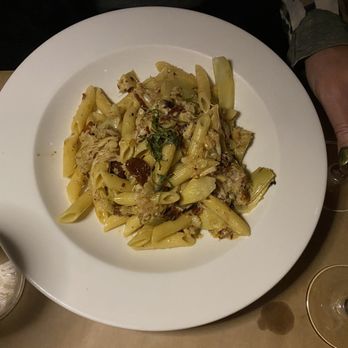 Macaluso's Italian Restaurant - Crab Pasta Special with artichokes and sun dried tomatoes - Italian Near Me - Ruston, Washington Macaluso's Italian Restaurant - Crab Pasta Special with artichokes and sun dried tomatoes - Italian Near Me - Ruston, Washington