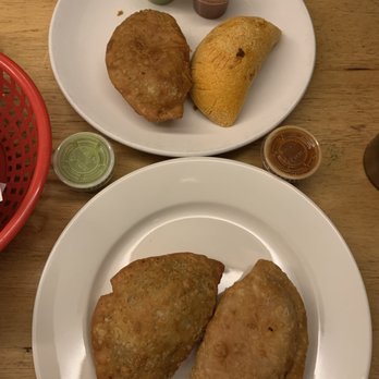 Empanada Mama - Hell's Kitchen - Cuban (top left), Viagra (top right), Reggaeton (bottom left), and Hawaiian (bottom right) empanadas - Latin American Near Me - New York, New York Empanada Mama - Hell's Kitchen - Cuban (top left), Viagra (top right), Reggaeton (bottom left), and Hawaiian (bottom right) empanadas - Latin American Near Me - New York, New York