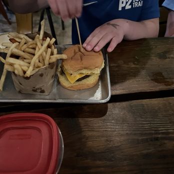 The Place - 1/2 pound angus burger with American cheese and fries, he said best burger on the island! - Burgers Near Me - San Juan, Puerto Rico The Place - 1/2 pound angus burger with American cheese and fries, he said best burger on the island! - Burgers Near Me - San Juan, Puerto Rico