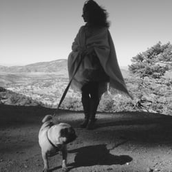 Meg Aguilar, CMT - This is me in my spare time; hiking with my pug