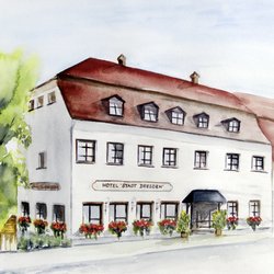 Hotel Stadt Dresden - Zeichnung Außenansicht