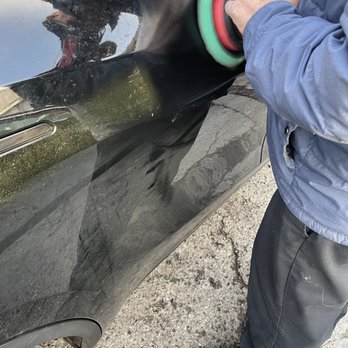 Dings n Dent - Rick buffing after the repair - Mobile Dent Repair Near Me
