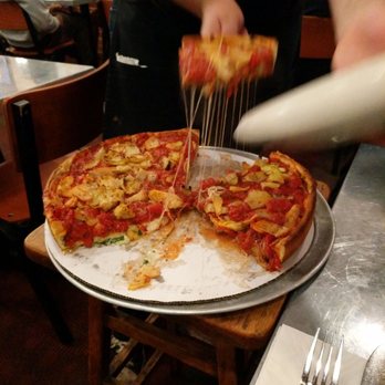 Zachary's Chicago Pizza - Cheese pulls on point - Pizza Near Me - Berkeley, California
