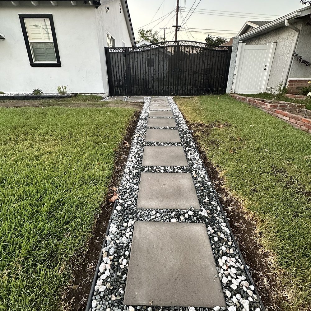 Walkway to backyard Walkway to backyard