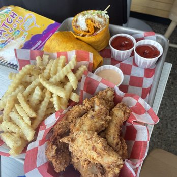 Hancock - Chicken Tenders (come with 1 side) - super shareable fries - Chicken Shop Near Me - Grand Rapids, Michigan Hancock - Chicken Tenders (come with 1 side) - super shareable fries - Chicken Shop Near Me - Grand Rapids, Michigan