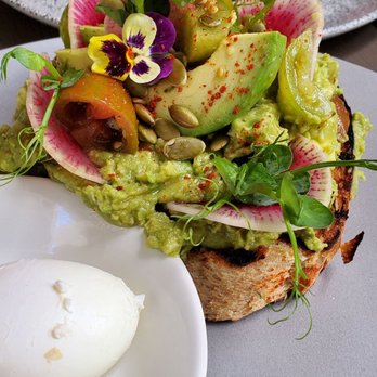 Basalt - ...Brunch is served ~ Avocado Garden Toast with Poached Egg, Charcoal Buttermilk Pancakes, and Ahi Eggs Benedict... - New American Near Me - Honolulu, Hawaii Basalt - ...Brunch is served ~ Avocado Garden Toast with Poached Egg, Charcoal Buttermilk Pancakes, and Ahi Eggs Benedict... - New American Near Me - Honolulu, Hawaii