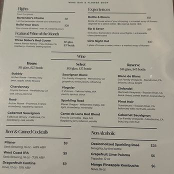 Cork & Stem - Menu March 2025 - Florists Near Me - San Diego, California Cork & Stem - Menu March 2025 - Florists Near Me - San Diego, California