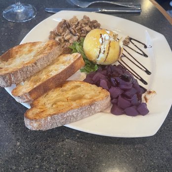 Kathryn's - Polenta with goat cheese, candied walnuts and port wine infused pears - American Near Me - Emerald Isle, North Carolina
