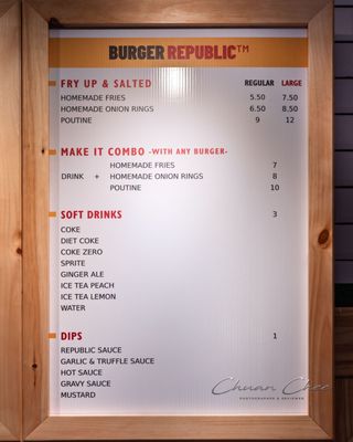 Menu photo 1 Burger Republic Toronto, ON Menu photo 1 Burger Republic Toronto, ON