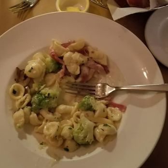 Stella - Orecchiette with speck, mushrooms, parmesan sauce. - Italian Near Me - Burlingame, California Stella - Orecchiette with speck, mushrooms, parmesan sauce. - Italian Near Me - Burlingame, California