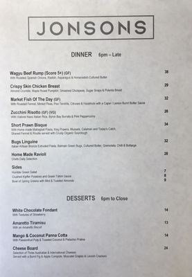 Menu photo 1 Jonsons Restaurant Bar Byron Bay, NSW Menu photo 1 Jonsons Restaurant Bar Byron Bay, NSW