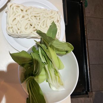 Boiling Hot Pot - Udon and bok choy - Hot Pot Near Me - San Francisco, California Boiling Hot Pot - Udon and bok choy - Hot Pot Near Me - San Francisco, California
