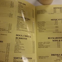 J J's Cafe - The menu, pretty standard cheap diner style food