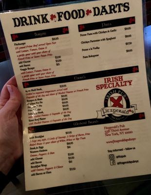 Menu photo 5 Fitzgerald's Pub New York, NY