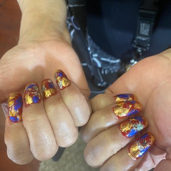King Nails - Full-set foil design - Nail Salons Near Me - San Francisco, California