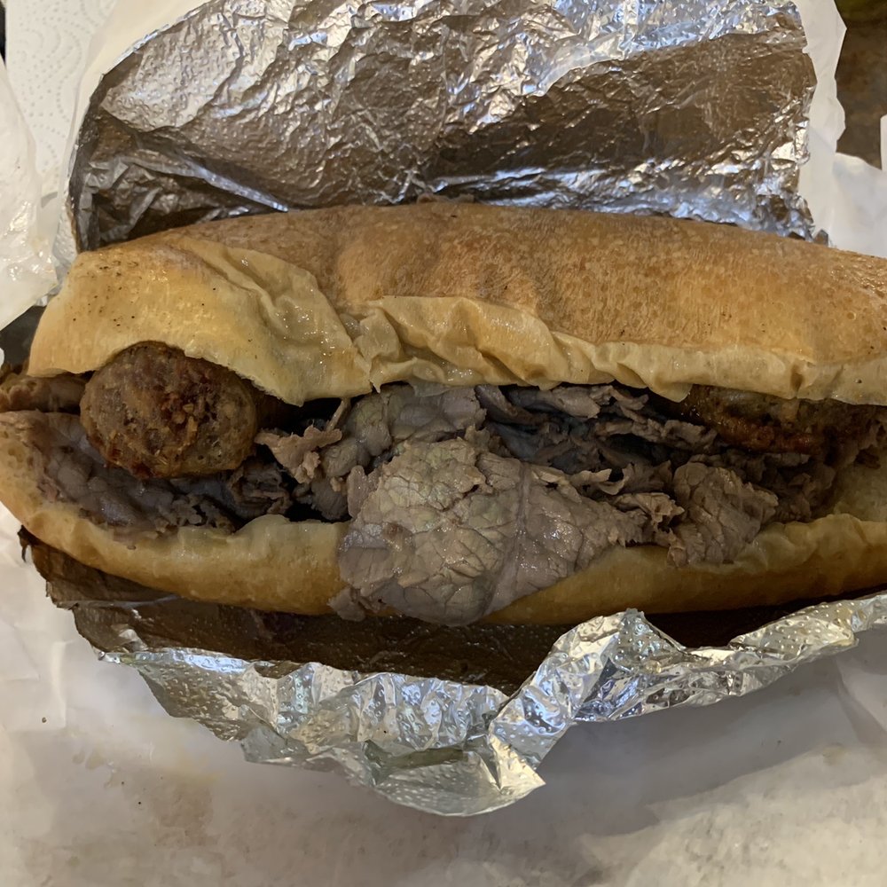 Tex's Star Grill - Italian Beef sandwich w/Italian Sausage added - Burgers Near Me - Watauga, Texas