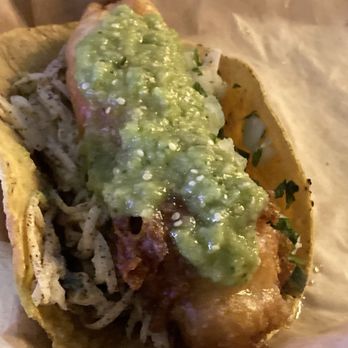 Taco Escobar - Baja Fish taco has an amazing batter and crunch. The green salsa also has great taste on a nice thick tortilla. - Tacos Near Me - Las Vegas, Nevada Taco Escobar - Baja Fish taco has an amazing batter and crunch. The green salsa also has great taste on a nice thick tortilla. - Tacos Near Me - Las Vegas, Nevada
