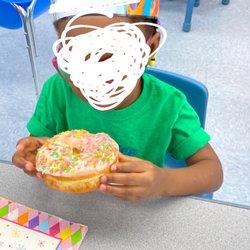 Luv'n Donuts - She really enjoyed her special Vanilla sprinkle raised donut