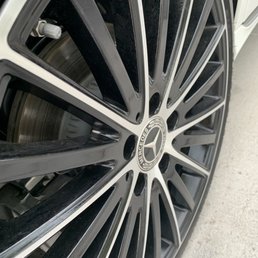 Rims still dusty and don't seem wiped.