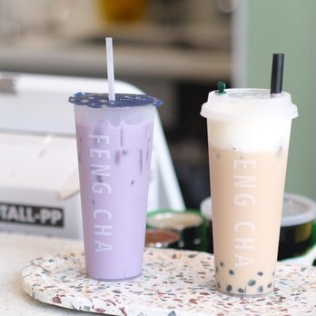 Feng Cha - Spring Branch - Taro milk tea and Oreo Cheese milk tea - Bubble Tea Near Me - Houston, Texas