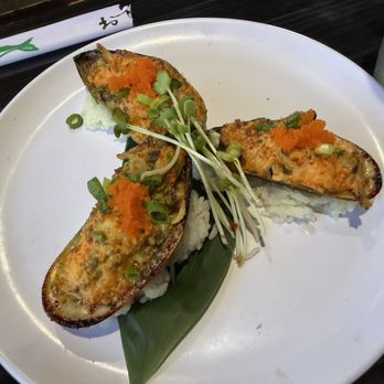 Miyako - Baked Black Mussels Steamed In Sake Broth - Japanese Near Me - Houston, Texas