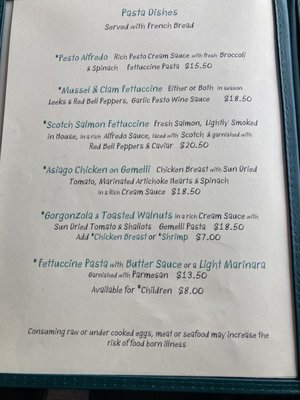 Menu photo 8 Hudson Point Cafe Port Townsend, WA
