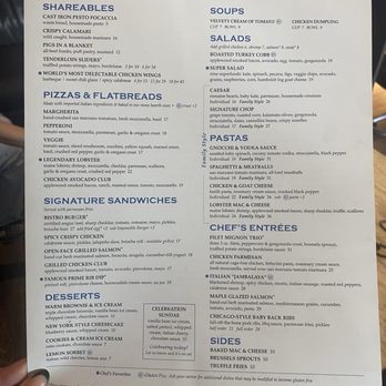 Pinstripes - Dinner menu (starts Sat & Sunday at 2pm) after brunch - New American Near Me - Houston, Texas