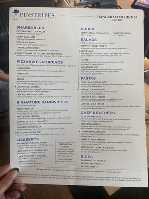 Menu photo 7 Pinstripes Houston, TX