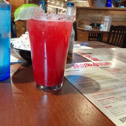 I recommend the raspberry margarita. It's strong and good.