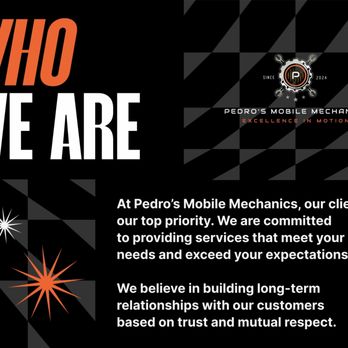 Pedro’s Mobile Mechanics - About us - Oil Change Stations Near Me Pedro’s Mobile Mechanics - About us - Oil Change Stations Near Me