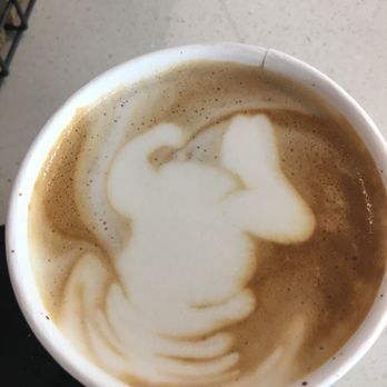 Valparaiso Cafe & Roastery - Cappuccino with a crab/hulk (???) made with steamed milk - Coffee Roasteries Near Me - Fresno, California Valparaiso Cafe & Roastery - Cappuccino with a crab/hulk (???) made with steamed milk - Coffee Roasteries Near Me - Fresno, California