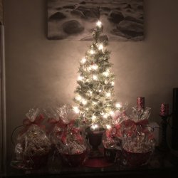 Gift baskets created by Black Tie Cookies!