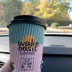 Wake Oasis Coffee House - Caffe Latte on a fall day