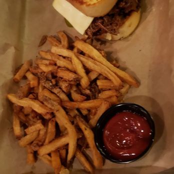 Whiskey Inferno - Pulled pork sandwich and fries - Steakhouses Near Me - Savage, Minnesota Whiskey Inferno - Pulled pork sandwich and fries - Steakhouses Near Me - Savage, Minnesota