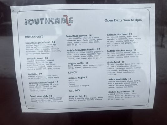 Menu photo 1 Southcable Cafe Teton Village, WY Menu photo 1 Southcable Cafe Teton Village, WY