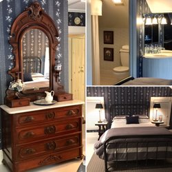 Black Creek Farm Bed & Breakfast - "The Marlena" is a north facing room done in a relaxing blue wall-covering.  Queen size bed, full bath and sitting area