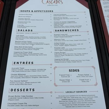 Cascades American Cafe - Menu - New American Near Me - Nashville, Tennessee