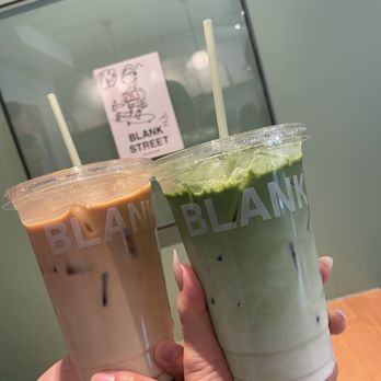 Blank Street - Daydream Latte and Pistachio Matcha - Coffee & Tea Near Me - New York, New York Blank Street - Daydream Latte and Pistachio Matcha - Coffee & Tea Near Me - New York, New York